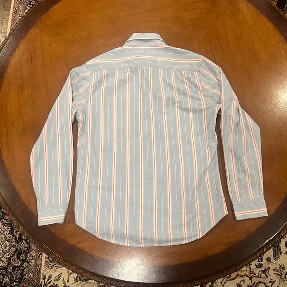 Bonobos Men’s Slim Fit Oxford Button Down Shirt Blue Stripe Medium Long-Sleeve - Picture 9 of 16